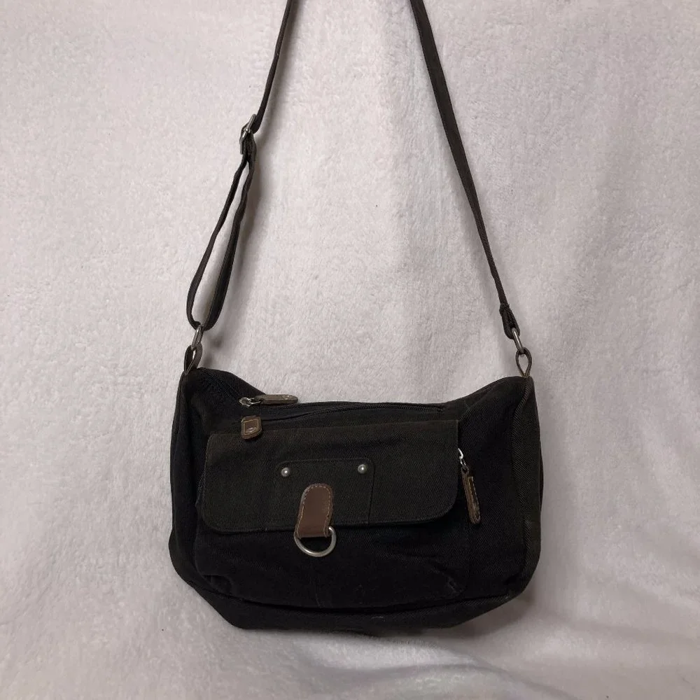 Womens Cotton And Faux Leather Utility Purse Sz OS